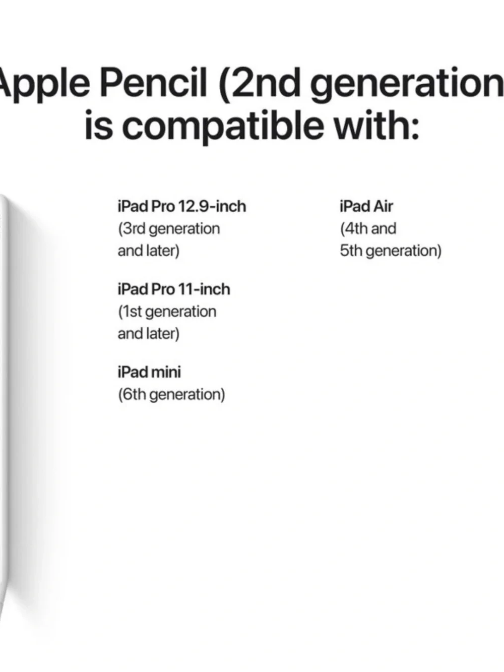 Apple Pencil 2nd Gen Stylus for iPad *Photos Coming Soon*
